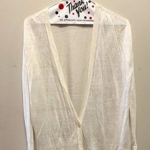 Club Monaco Off White Sheer Cardigan